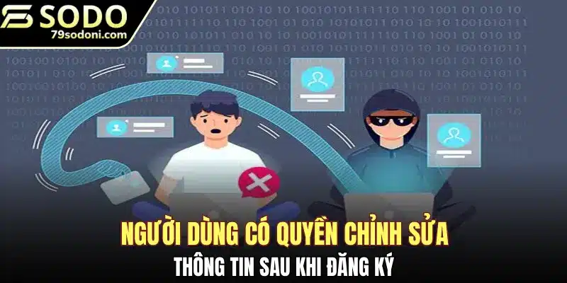 Người dùng có quyền chỉnh sửa lại thông tin sau khi đăng ký